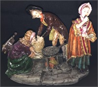 Hand Painted Porcelain Figural Grouping