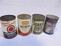 4 Motor Oil Cans