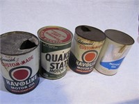 4 Motor Oil Cans