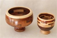 Two Handmade Inlaid Bowls