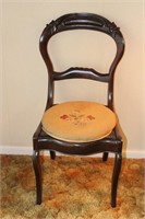 Vintage Embroidered Seat Chair