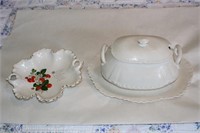 Tureen with Large Platter and Bowl