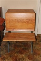 Old Wood & Metal School Desk