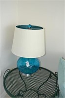 blue globe lamp 22"