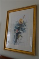 Gaye Sanders Fisher, flower print, signed and numb