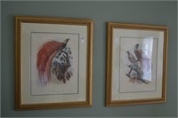 Pheasant prints/engravings. pair