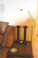 black double column lamp