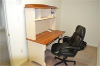 computer desk and office chair