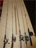 5pc Fishing Rod & Reel Combos