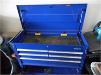 Blue Rolling Tool Cart with Drawers