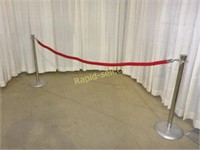 2 Stanchions with Rope