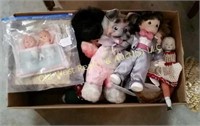 Box of Dolls & Stuffed Animals
