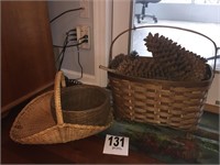 Old Basket w/Pine Cones from Lake Tahoe