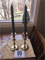 Brass Candle Holder 9"