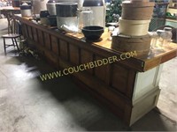 12 ft pine old mercantile store counter