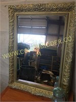 Retro guilded style framed mirror