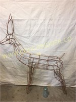Vintage large wire reindeer