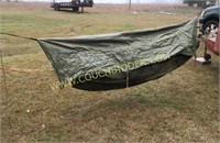 Vietnam era Army green hammock tent