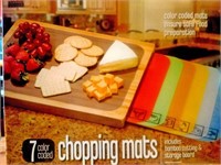 Seven (7) color coded chopping mats