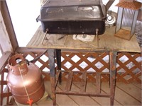 Old Gas Grill with Tank