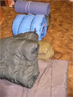 5 Sleeping bags( 2 are Military) & Yoga Mat