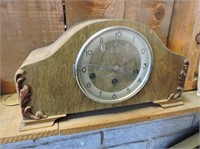Solar 8 Day Mantel Clock with Chime, Wood Case