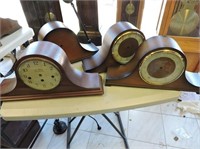Four new mantle clock cases (empty)