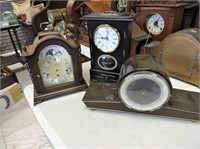 3 Mantel Clocks in Various Conditions