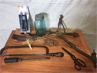 Lot of antique tools and more