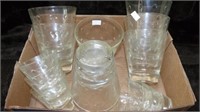 VINTAGE BUBBLE GLASS DRINKING GLASSES