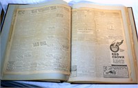 Very Large Vintage Scrapbook w Paper from 1890's +