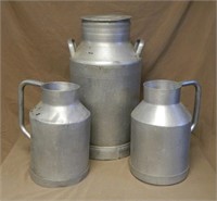 Cast Aluminum Milk Can and Jugs.