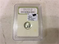 1962 SILVER PROOF GRADED DIME