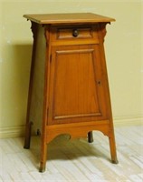 European Arts and Crafts Style Oak Music Cabinet.