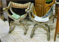 Paw Footed Savonarola Style Armchairs.