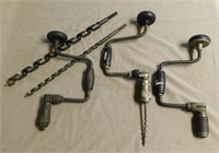 Vintage Hand Drill Selection. 5 pc.