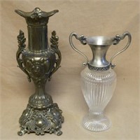 Double Handled Continental Vases.