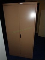 6ft Tall 5 Shelf Brown Metal Cabinet #2