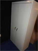 6ft Tall Light Grey Metal Cabinet