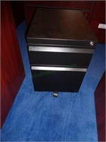 Small 2 Drawer Black File Cabinet