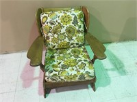 WOOD FLORAL CHAIR