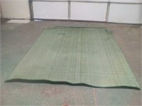 Large green area rug