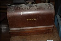 White Sewing Machine in Singer Case not tested