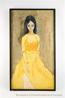 Original Painting of a Girl on Canvas