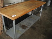 72" Solid wood butchers Block Table