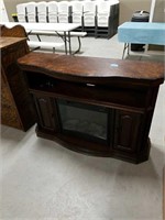 Remote controlled electric fireplace  and cabinet