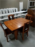 Solid wood dining table with 4 chairs