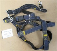 Blue Jean Dog Harness, Collar and Leash