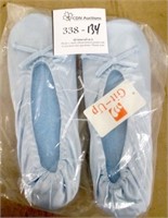Git-Up Satin Slippers Women's Size 8-9 Light Blue