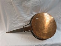 ANTIQUE HAMMERED COPPER PAN 23.5"T X 12"W